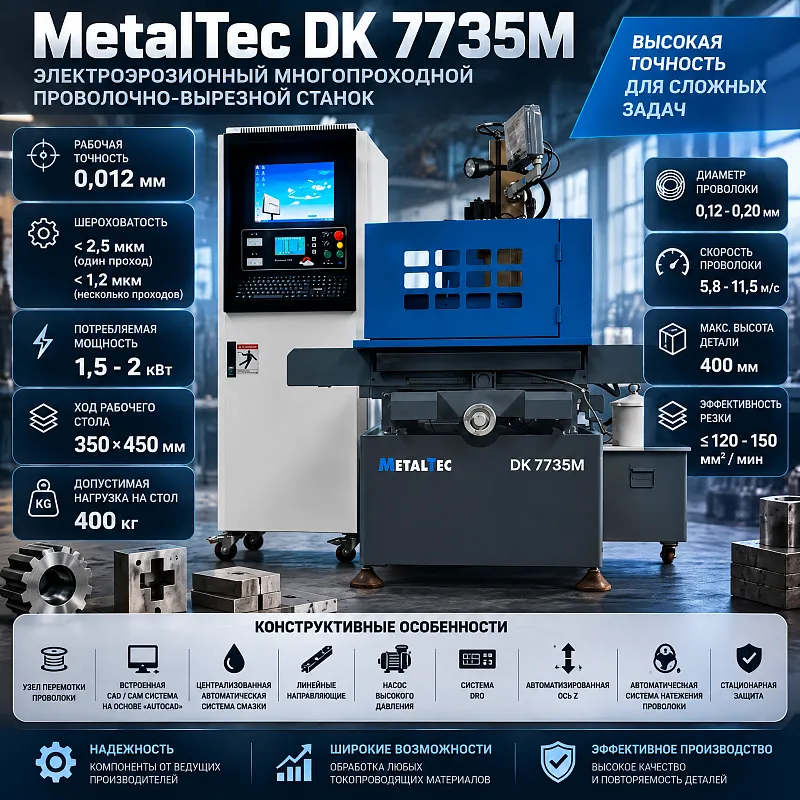 Фото MetalTec DK 7735M Электроэрозионный многопроходной проволочно-вырезной станок в интернет-магазине ToolHaus.ru